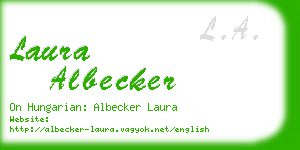 laura albecker business card